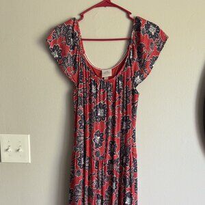 Knox Rose Flutter Sleeve A-line Midi Dress